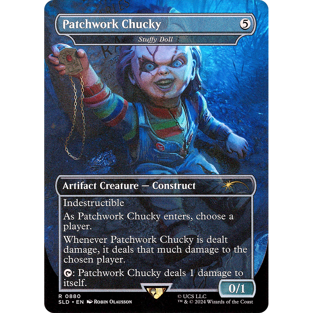 Patchwork Chucky - Stuffy Doll (SLD-880) - Secret Lair Drop / Patchwork Chucky (Borderless) Foil