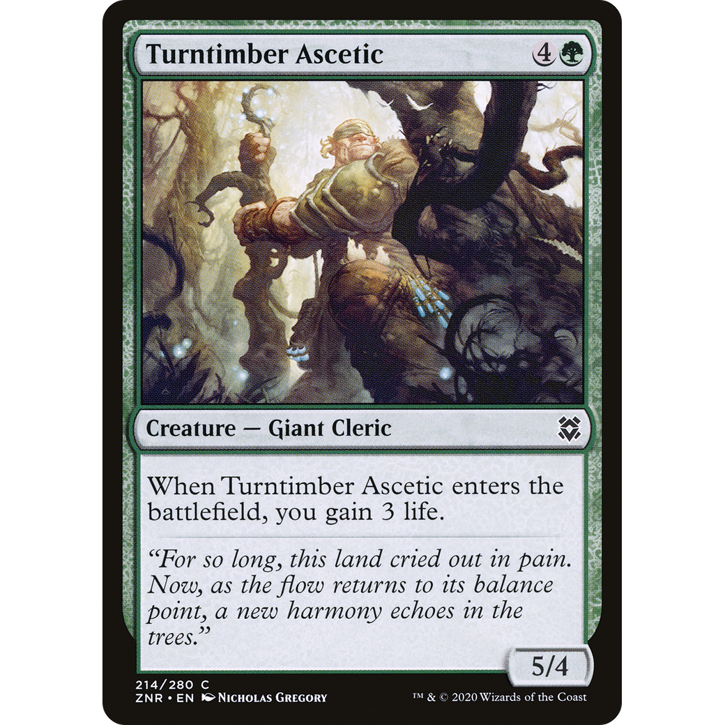 Turntimber Ascetic (ZNR-214) - Zendikar Rising