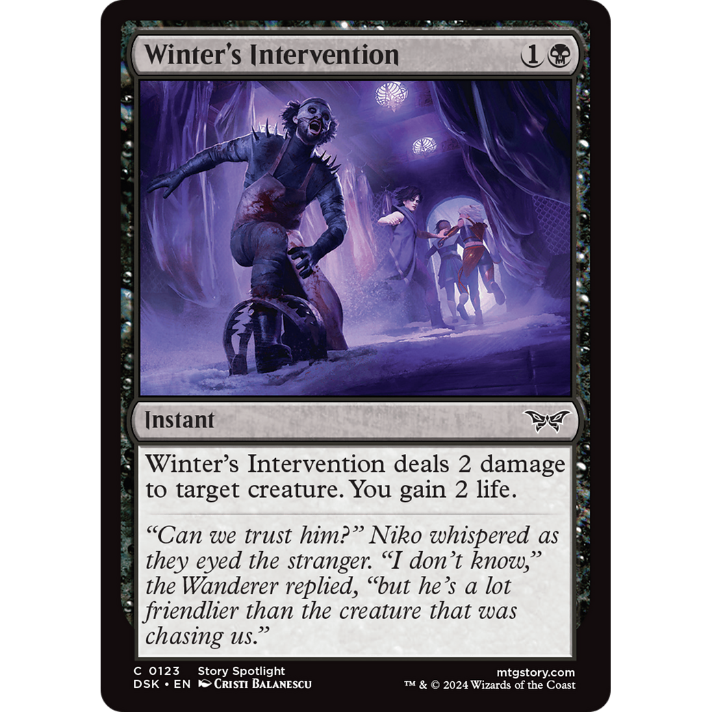 Winter's Intervention (DSK-123) - Duskmourn: House of Horror Foil