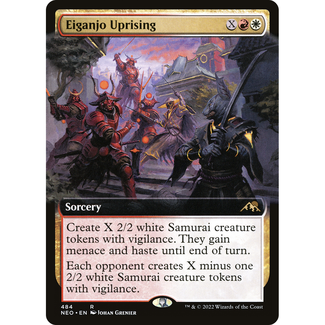 Eiganjo Uprising (NEO-484) - Kamigawa: Neon Dynasty: (Extended Art) Foil