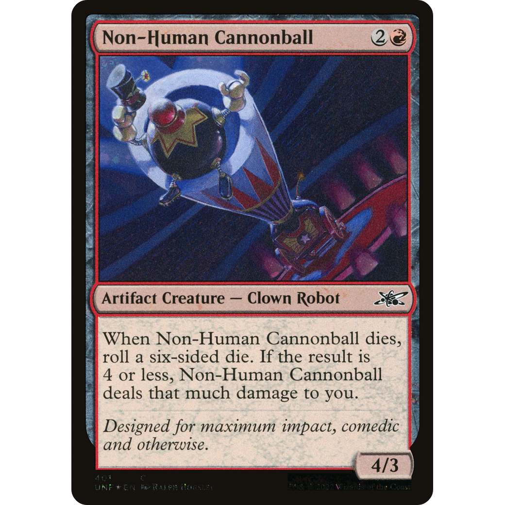 Non-Human Cannonball (Galaxy Foil) (UNF-401) - Unfinity Foil