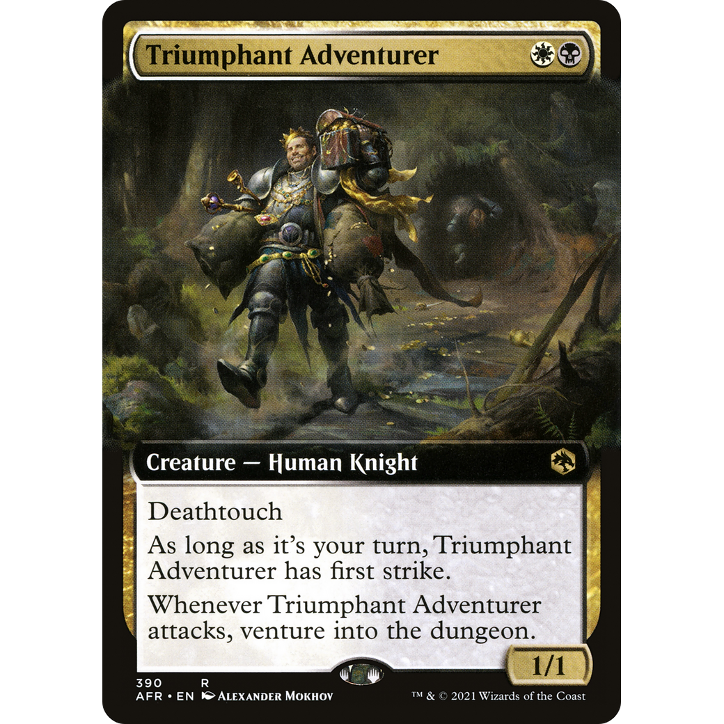 Triumphant Adventurer (Extended Art) (AFR-390) - Adventures in the Forgotten Realms: (Extended Art)