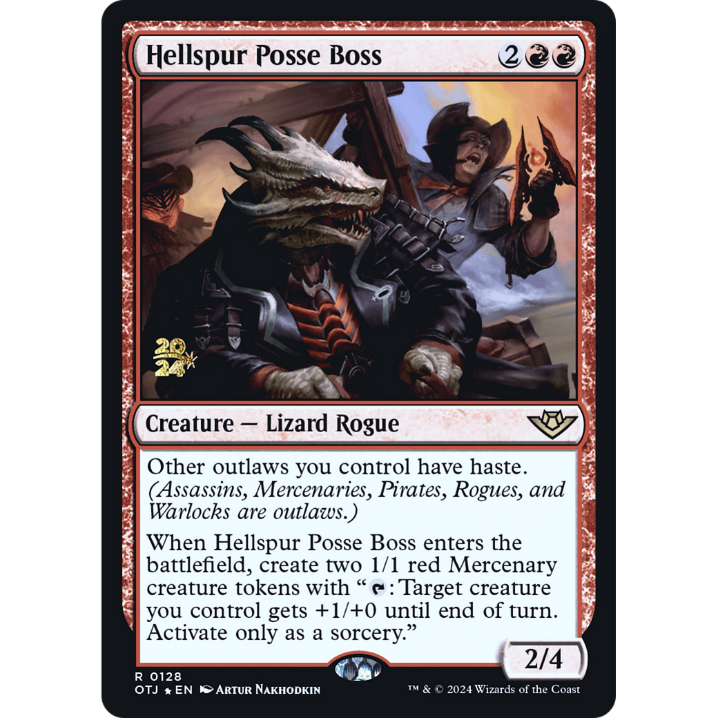 Hellspur Posse Boss (PRE-128S) - Outlaws of Thunder Junction Promos Foil