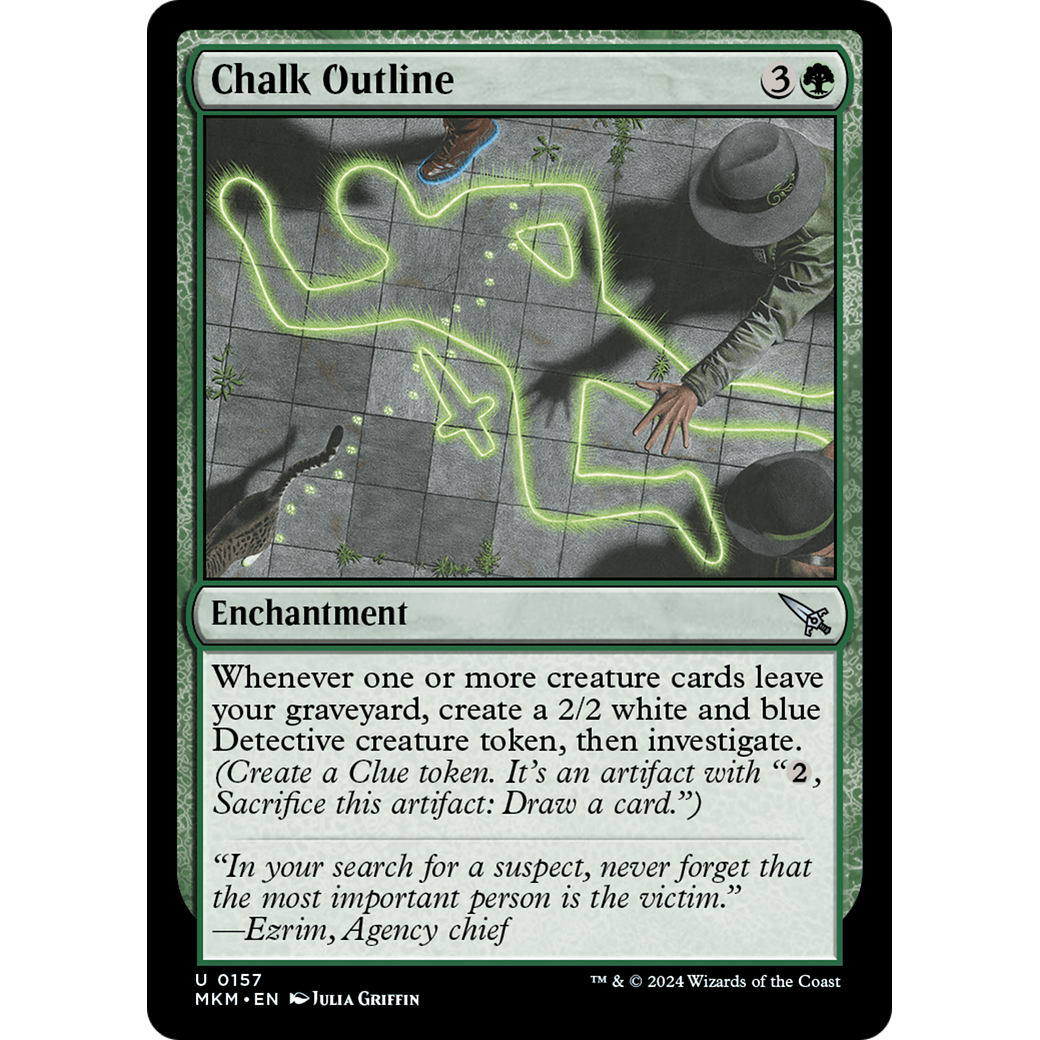 Chalk Outline (MKM-157) - Murders at Karlov Manor Foil