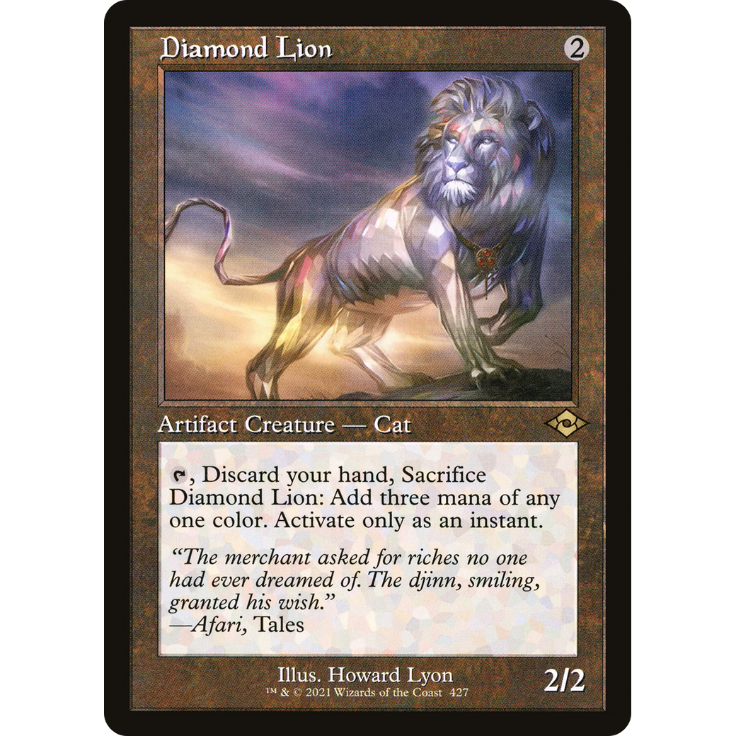 Diamond Lion (Retro Frame) (MH2-427) - Modern Horizons 2 Foil