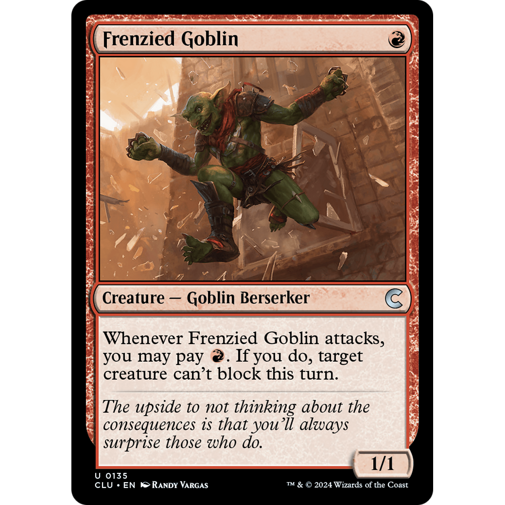 Frenzied Goblin (CLU-135) - Ravnica: Clue Edition