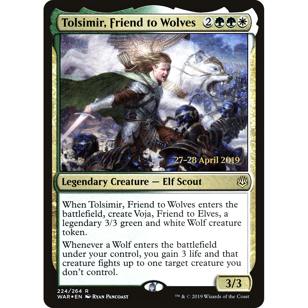Tolsimir, Friend to Wolves (PRE-224) - War of the Spark Promos Foil