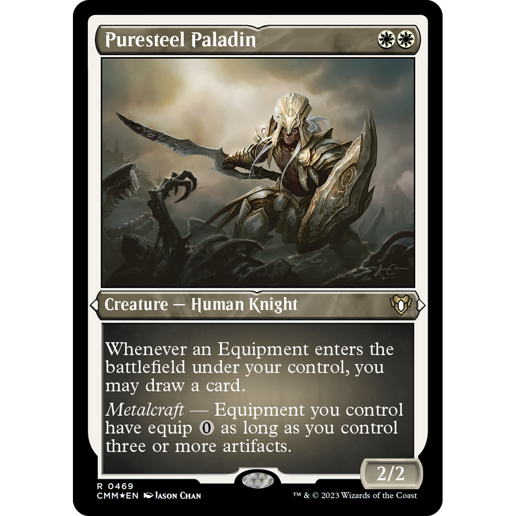 Puresteel Paladin (CMM-469) - Commander Masters Etched Foil