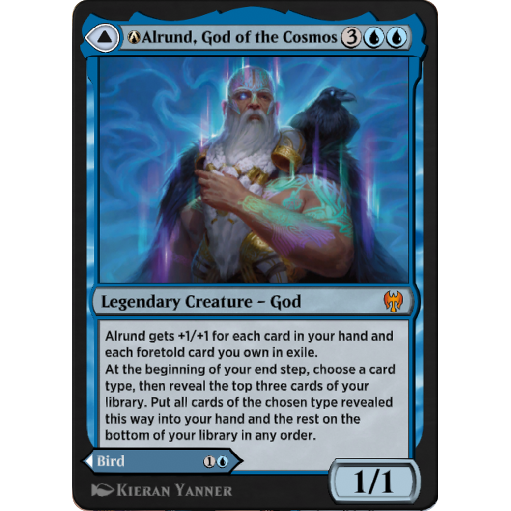 A-Alrund, God of the Cosmos // A-Hakka, Whispering Raven (KHM-A-40) - Kaldheim