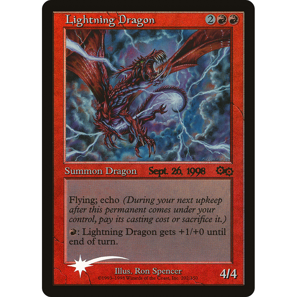 Lightning Dragon (PRE-004) - Urza's Saga Promos Foil
