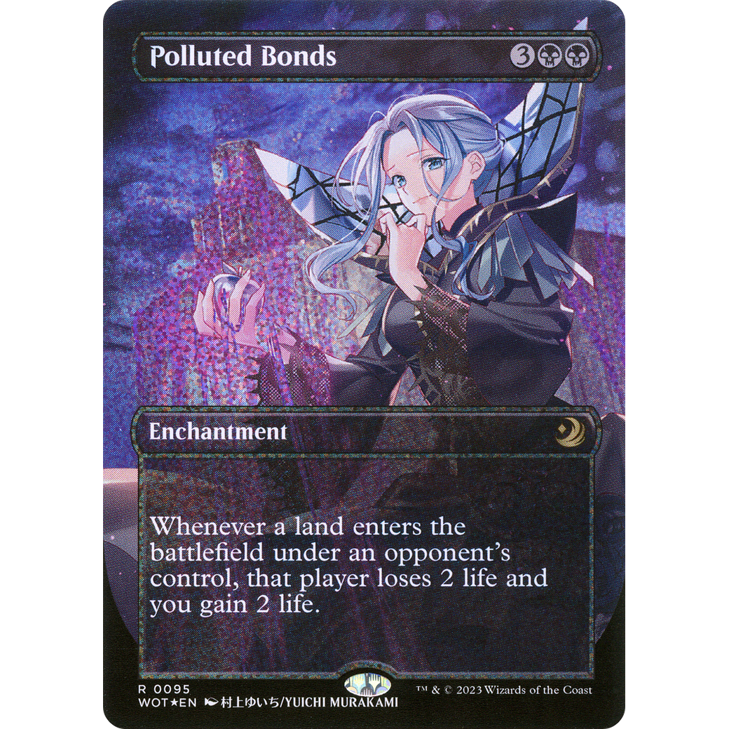 Polluted Bonds (WOT-095) - Wilds of Eldraine: Enchanting Tales (Borderless) Foil