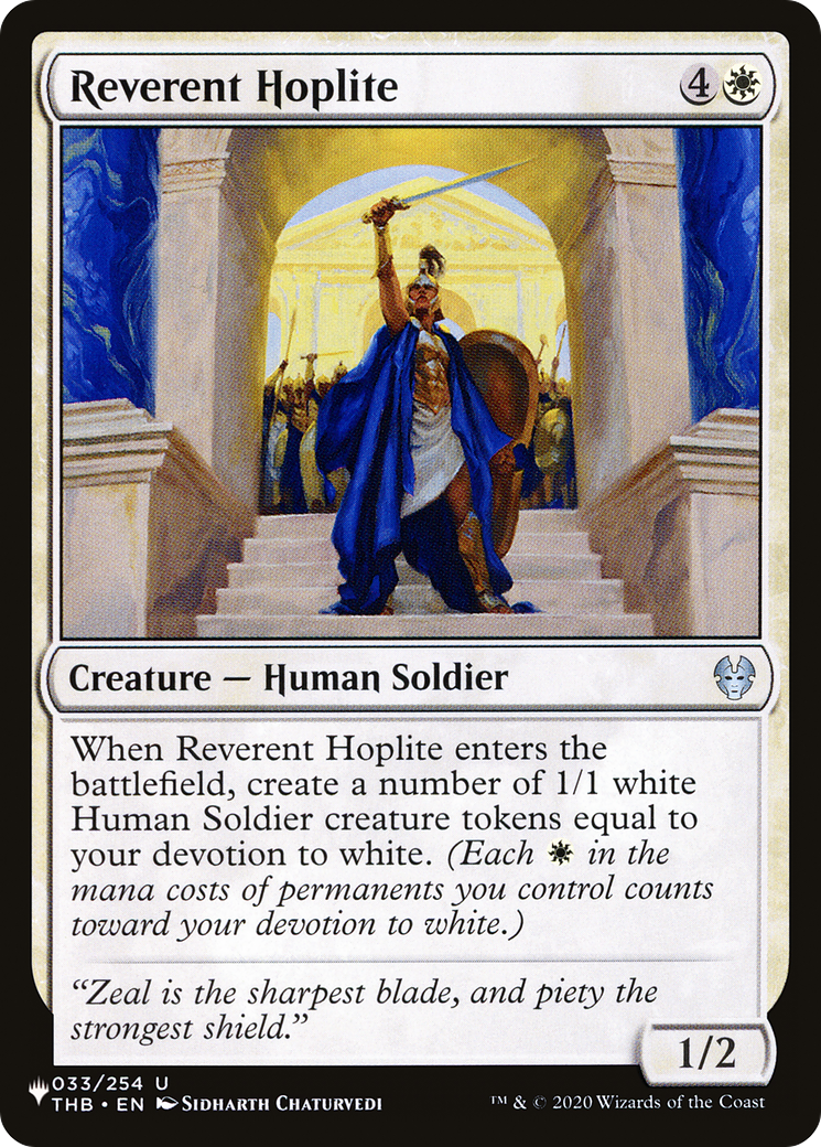 Reverent Hoplite (LIST-033/254) - The List