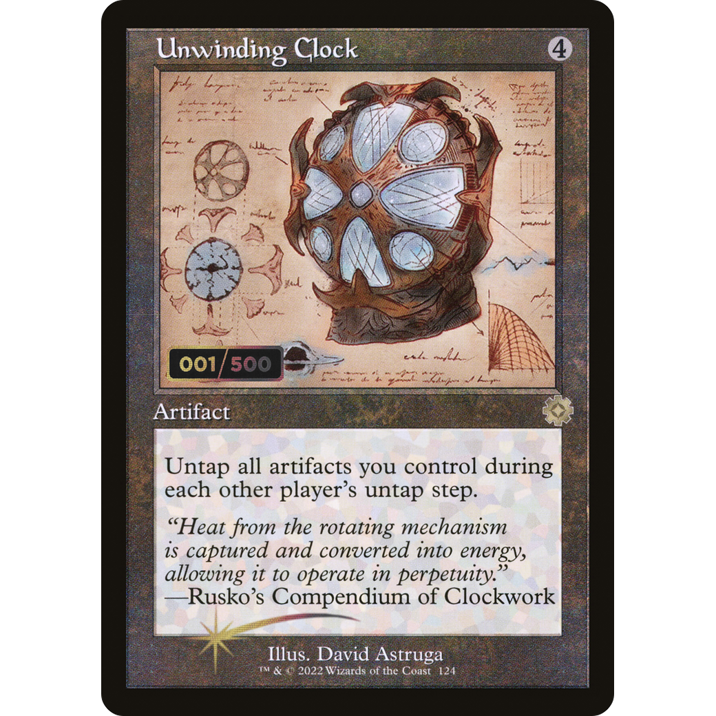 Unwinding Clock (Schematic) (Serial Numbered) (BRR-124) - The Brothers' War Retro Artifacts Foil