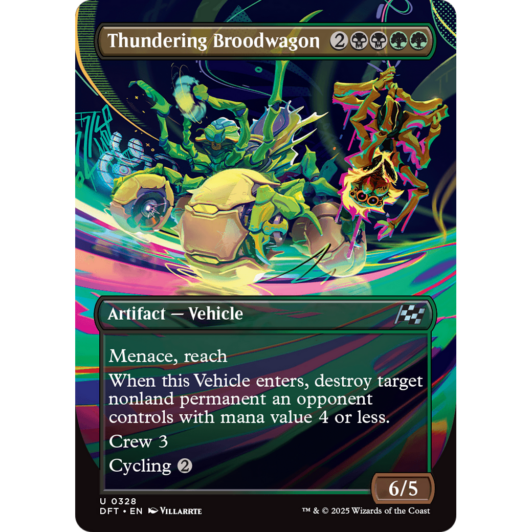 Thundering Broodwagon (DFT-328) - Aetherdrift (Borderless) Foil