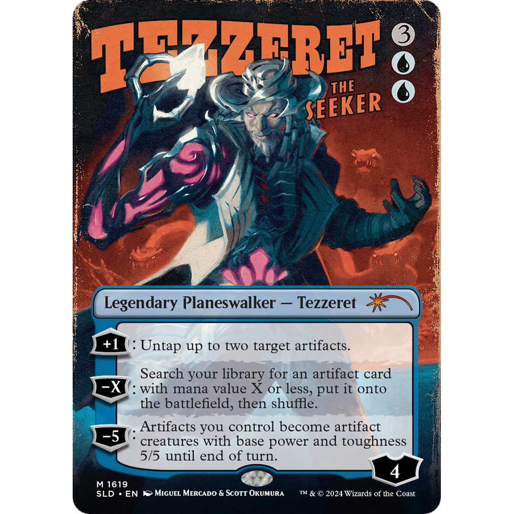 Tezzeret the Seeker (1619) (SLD-1619) - Secret Lair Drop (Borderless)