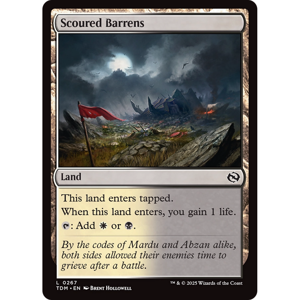 Scoured Barrens (TDM-267) - Tarkir: Dragonstorm Foil