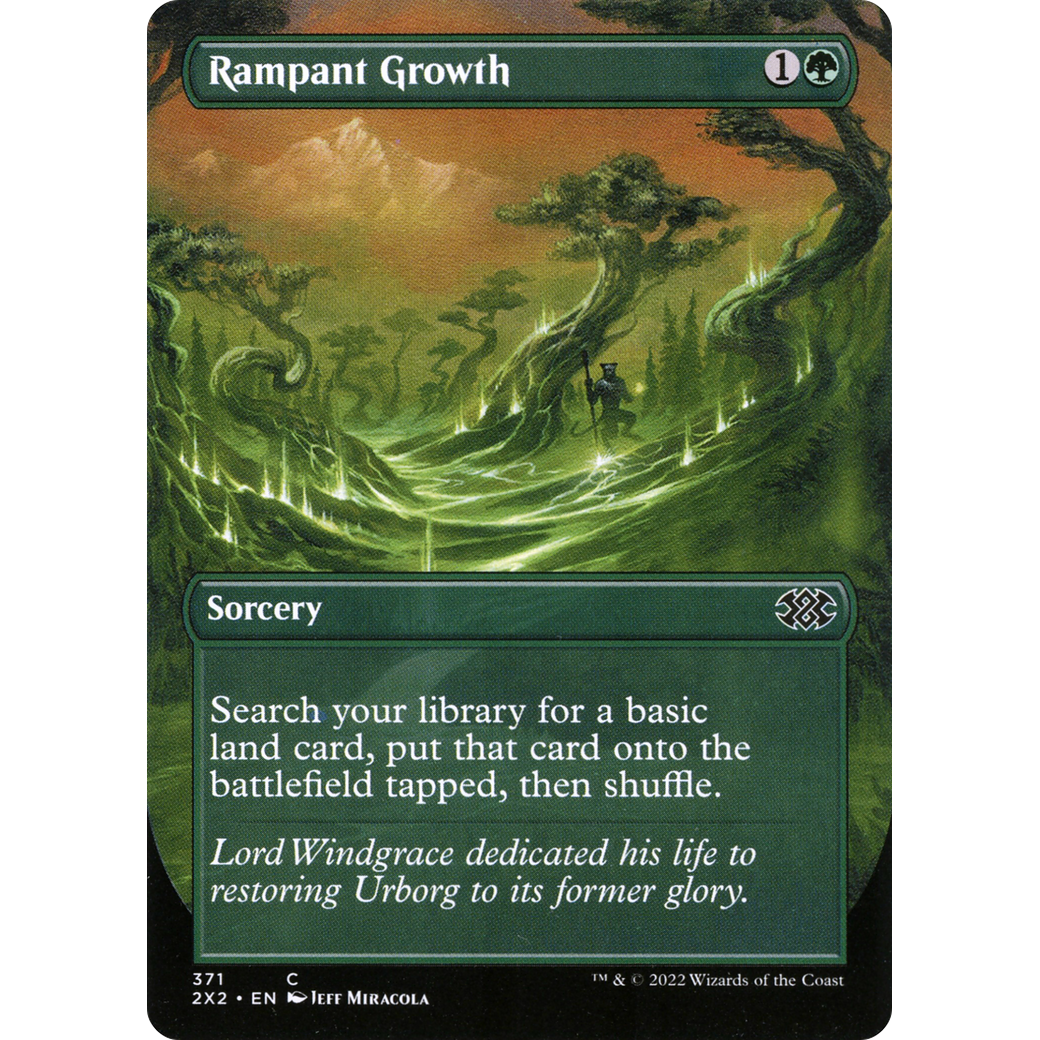 Rampant Growth (Borderless) (2X2-371) - Double Masters 2022 (Borderless) Foil