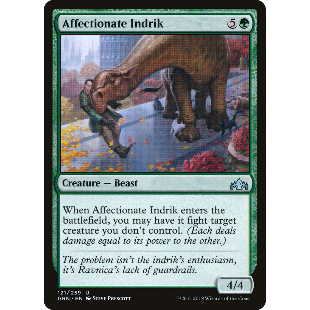 Affectionate Indrik (GRN-121) - Guilds of Ravnica Foil