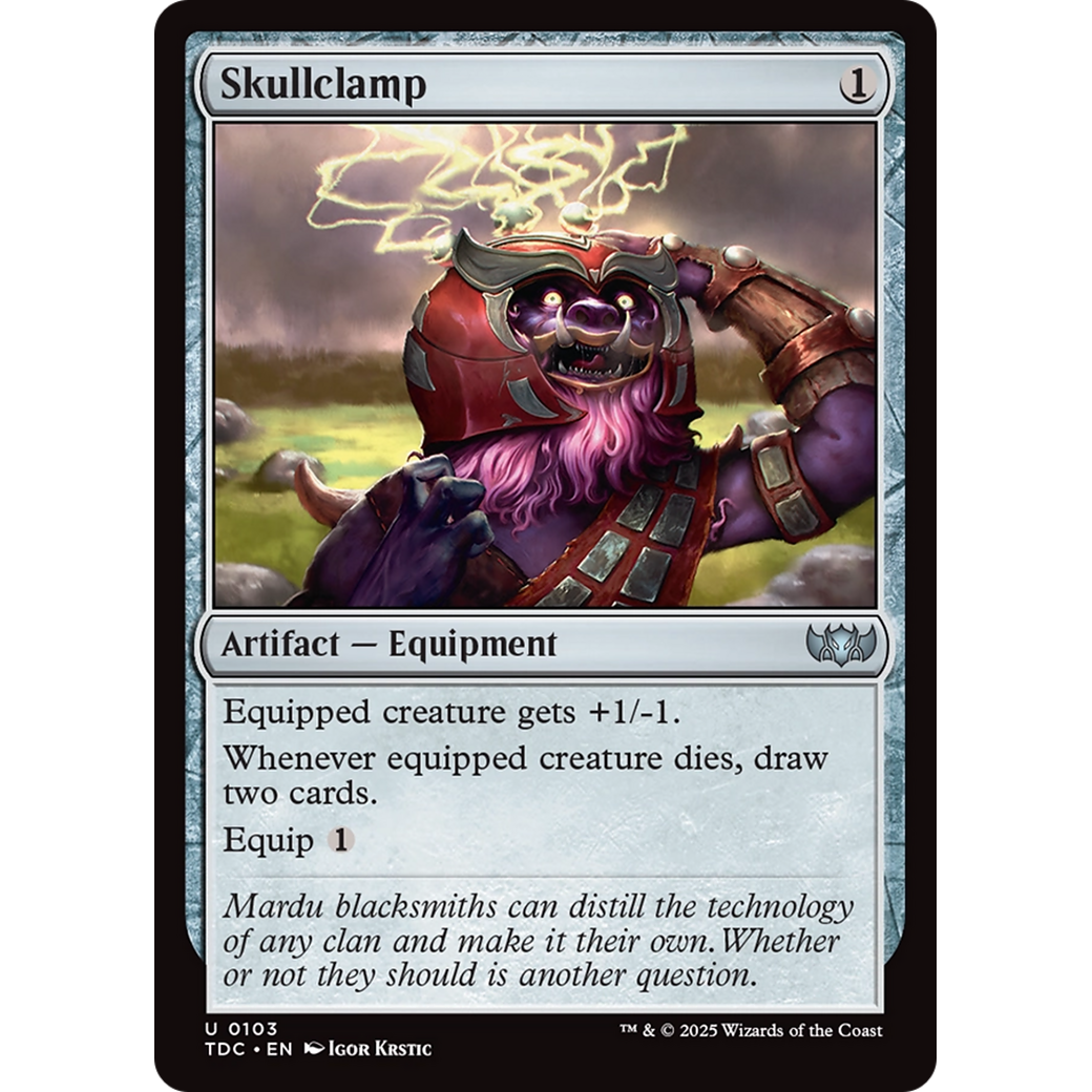 Skullclamp (TDC-103) - Commander: Tarkir: Dragonstorm