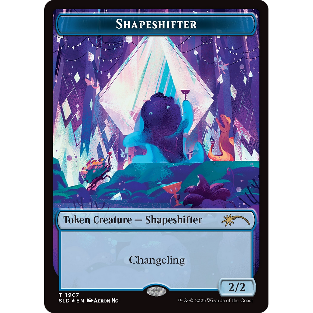 Shapeshifter Token (1907) (Double Rainbow Foil) (SLD-1907) - Secret Lair Drop Foil