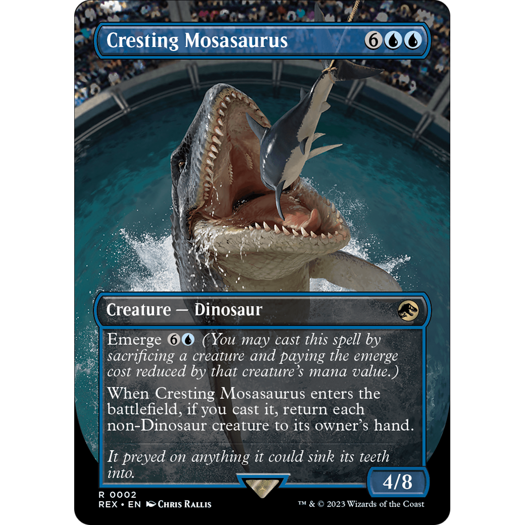 Cresting Mosasaurus (Borderless) (REX-002) - Jurassic World Collection (Borderless)