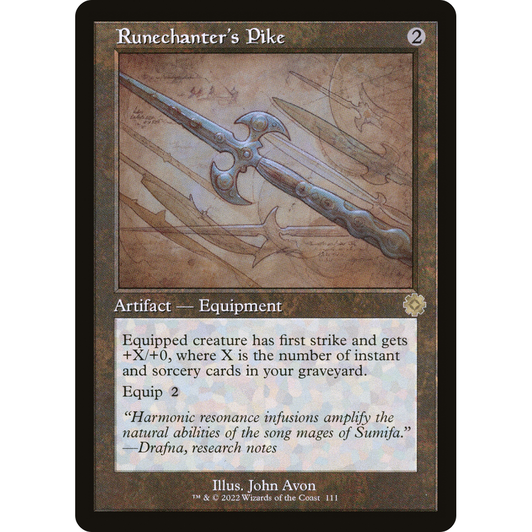 Runechanter's Pike (Schematic) (BRR-111) - The Brothers' War Retro Artifacts Foil