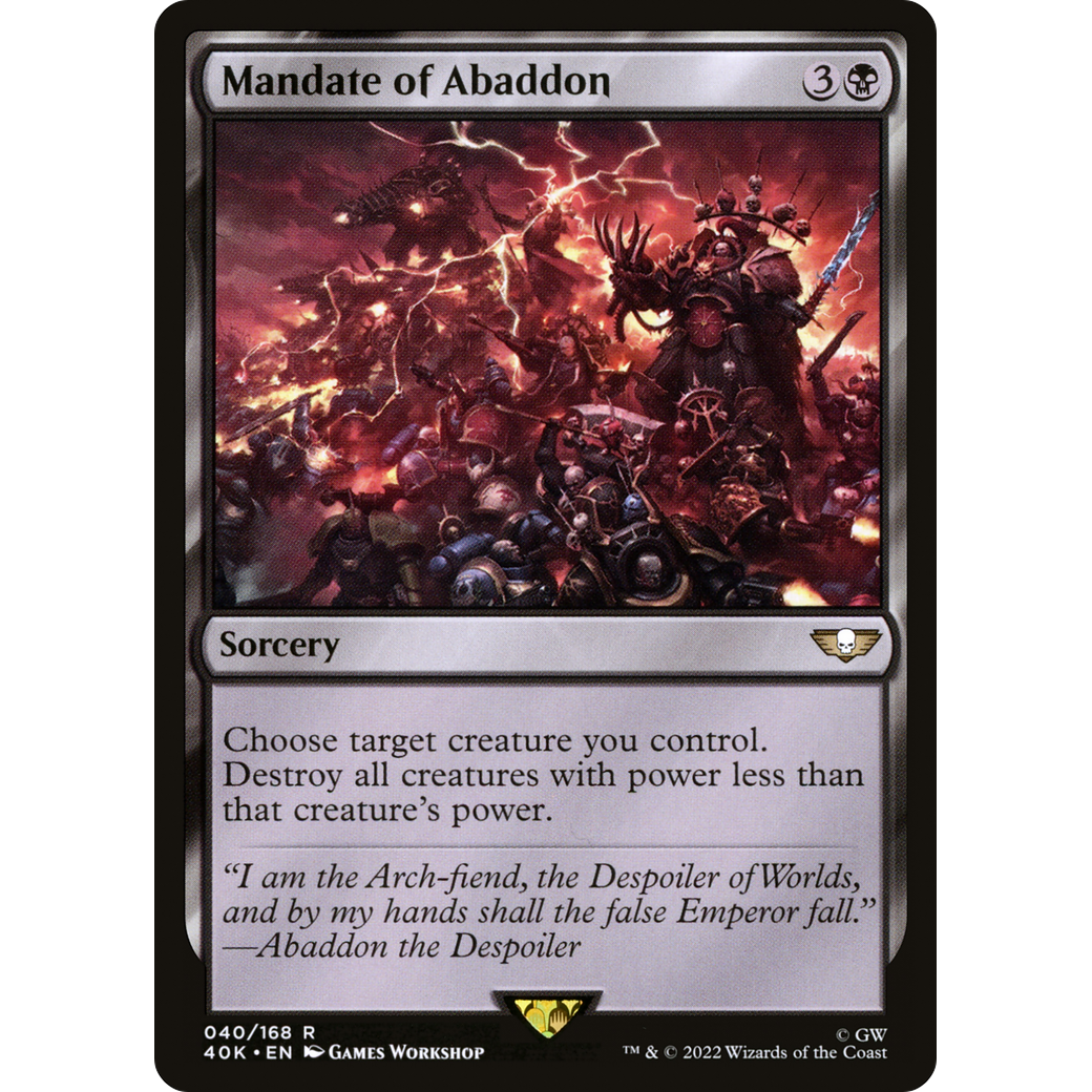 Mandate of Abaddon (40K-040) - Warhammer 40,000 Commander