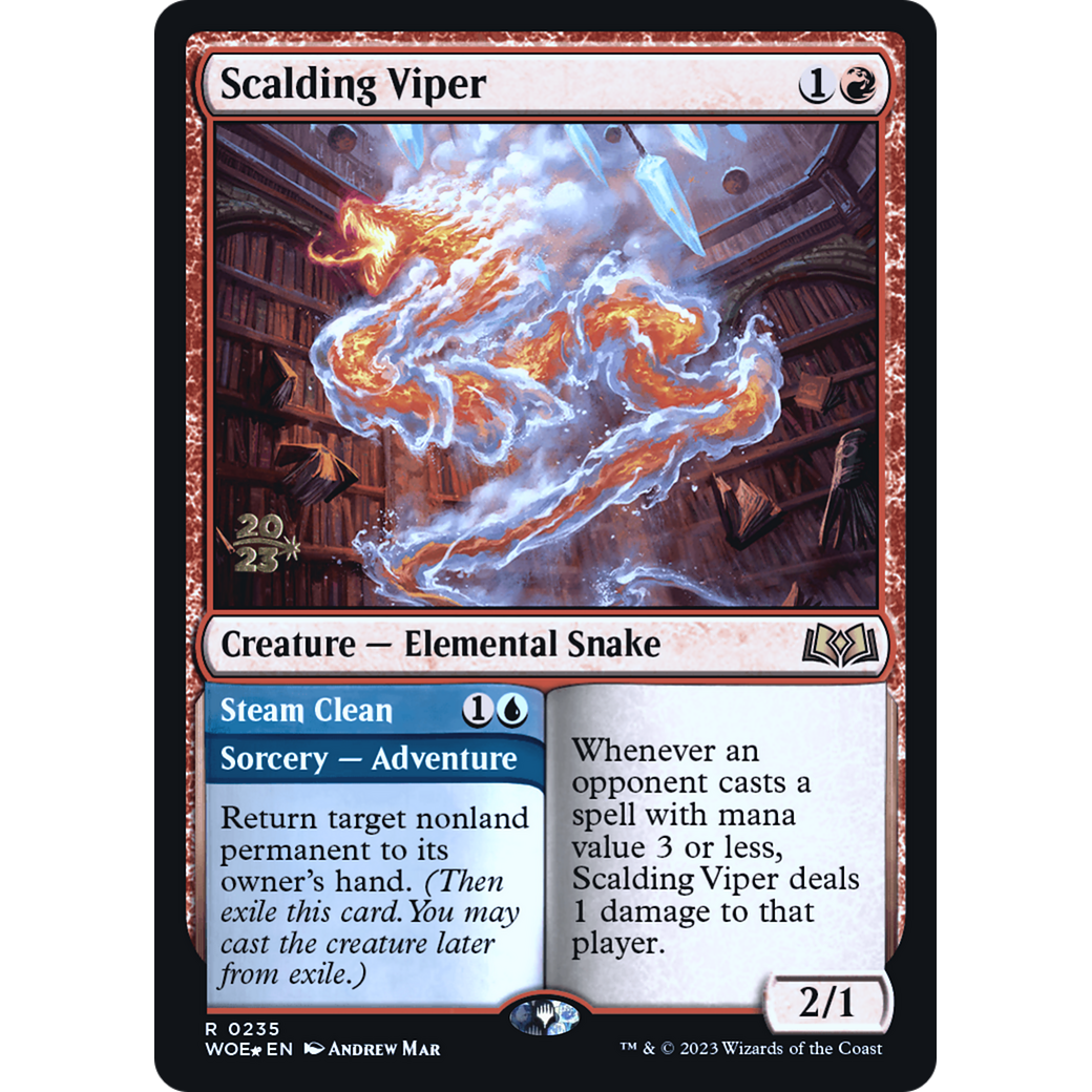 Scalding Viper // Steam Clean (PRE-235S) - Wilds of Eldraine Promos Foil