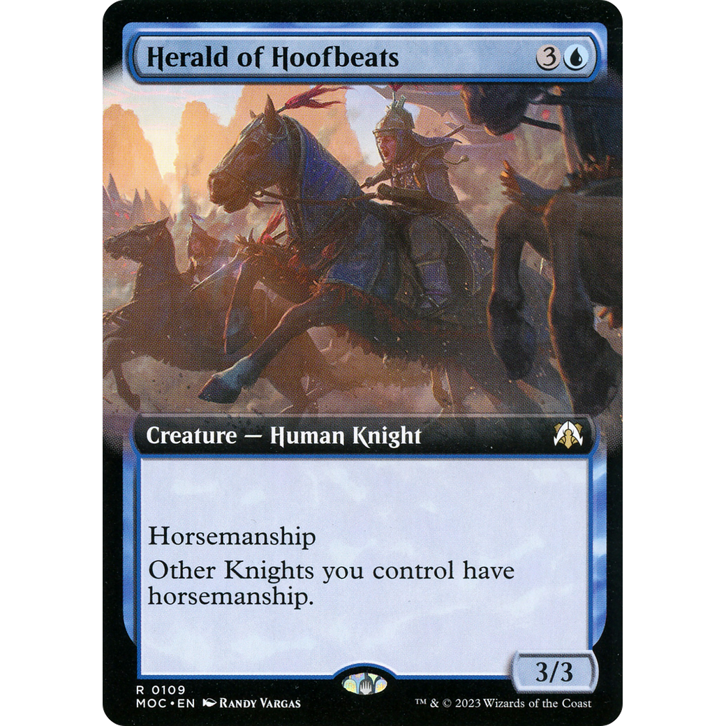 Herald of Hoofbeats (Extended Art) (MOC-109) - March of the Machine Commander: (Extended Art) Foil