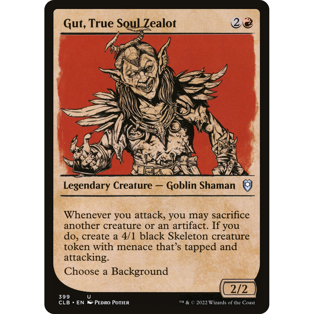 Gut, True Soul Zealot (CLB-399) - Commander Legends: Battle for Baldur's Gate: (Showcase) Foil
