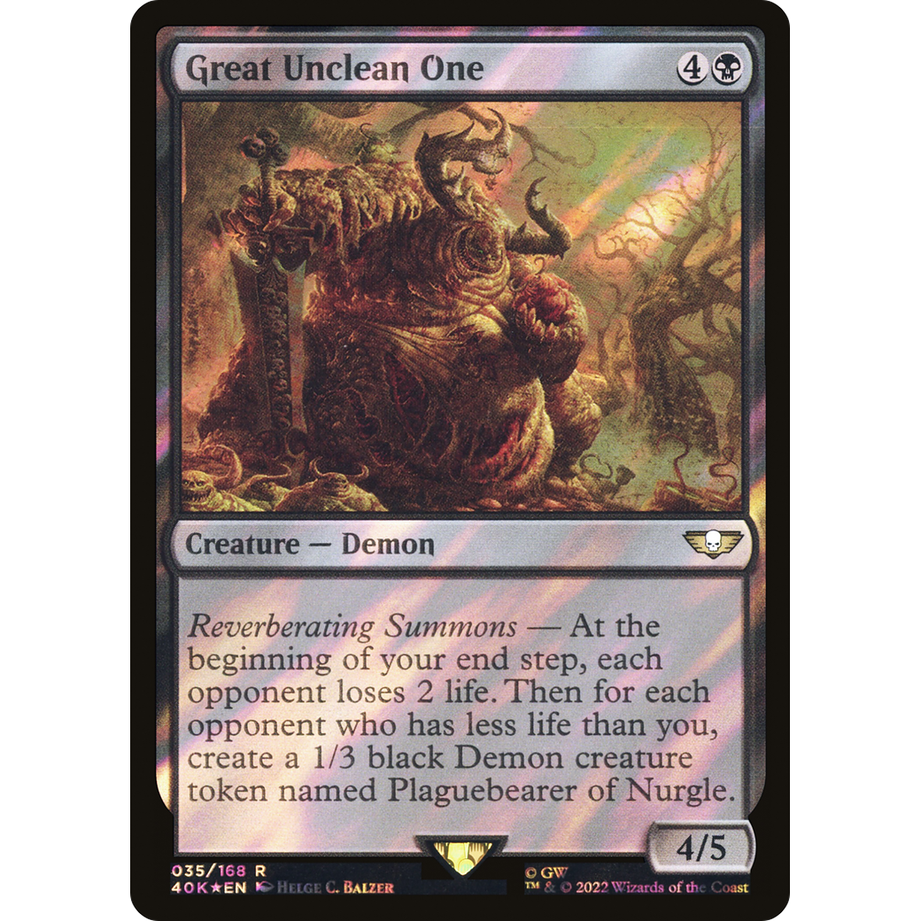Great Unclean One (40K-035) - Warhammer 40,000 Commander Foil