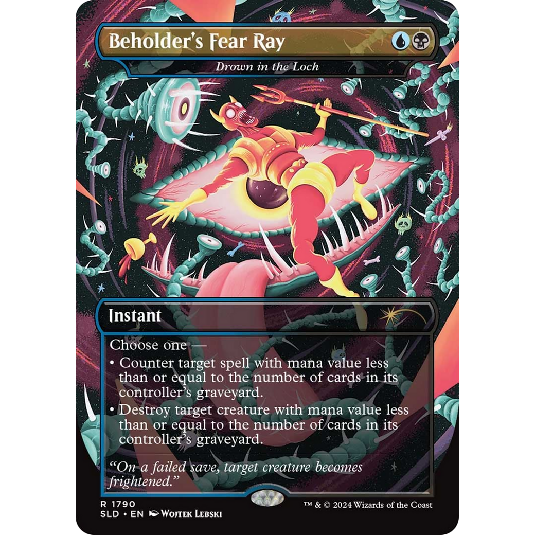 Beholder's Fear Ray - Drown in the Loch (SLD-1790) - Secret Lair Drop / Beholder's Fear Ray (Borderless)