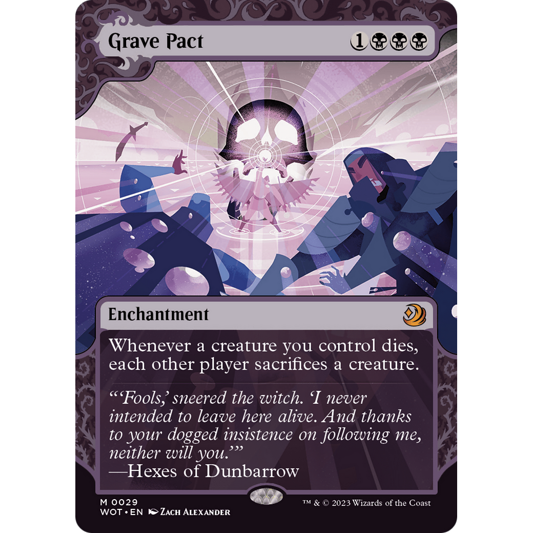 Grave Pact (WOT-029) - Wilds of Eldraine: Enchanting Tales: (Showcase) (Borderless) Foil