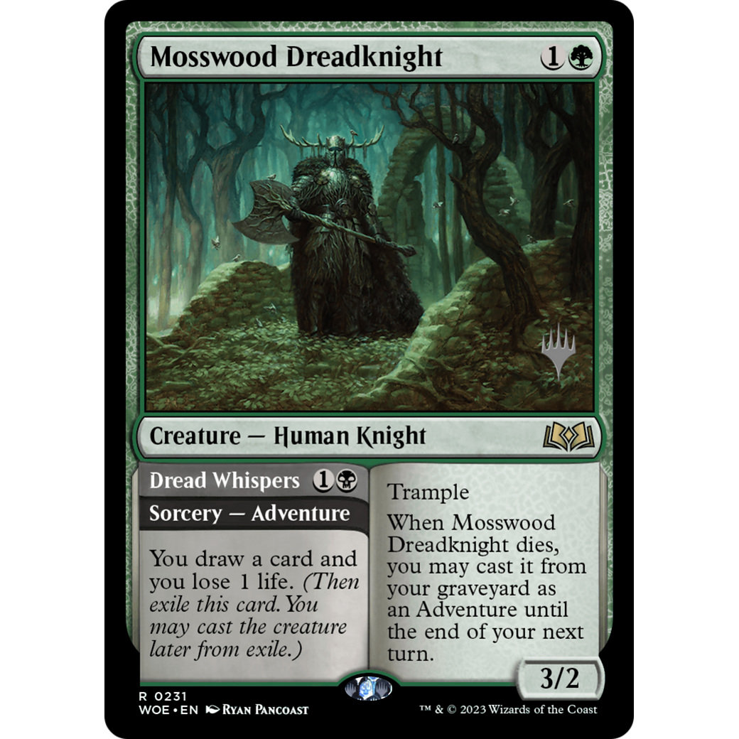 Mosswood Dreadknight // Dread Whispers (PPWOE-231P) - Wilds of Eldraine Promos Foil