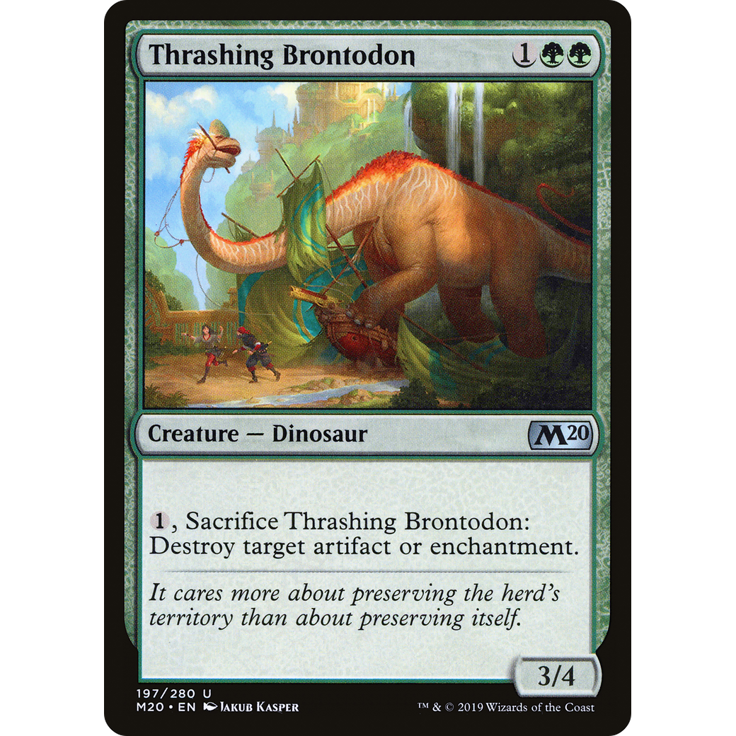Thrashing Brontodon (M20-197) - Core Set 2020