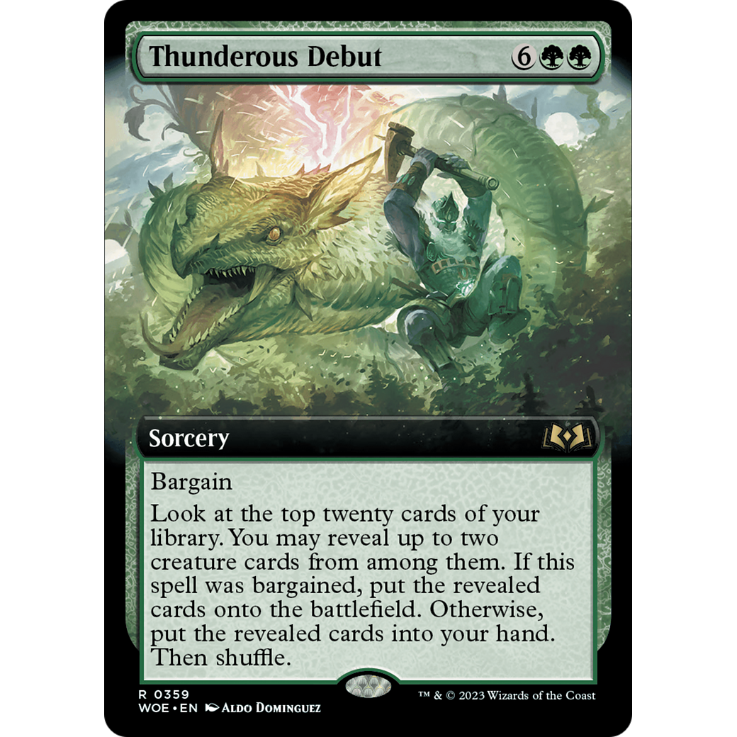 Thunderous Debut (WOE-359) - Wilds of Eldraine: (Extended Art)