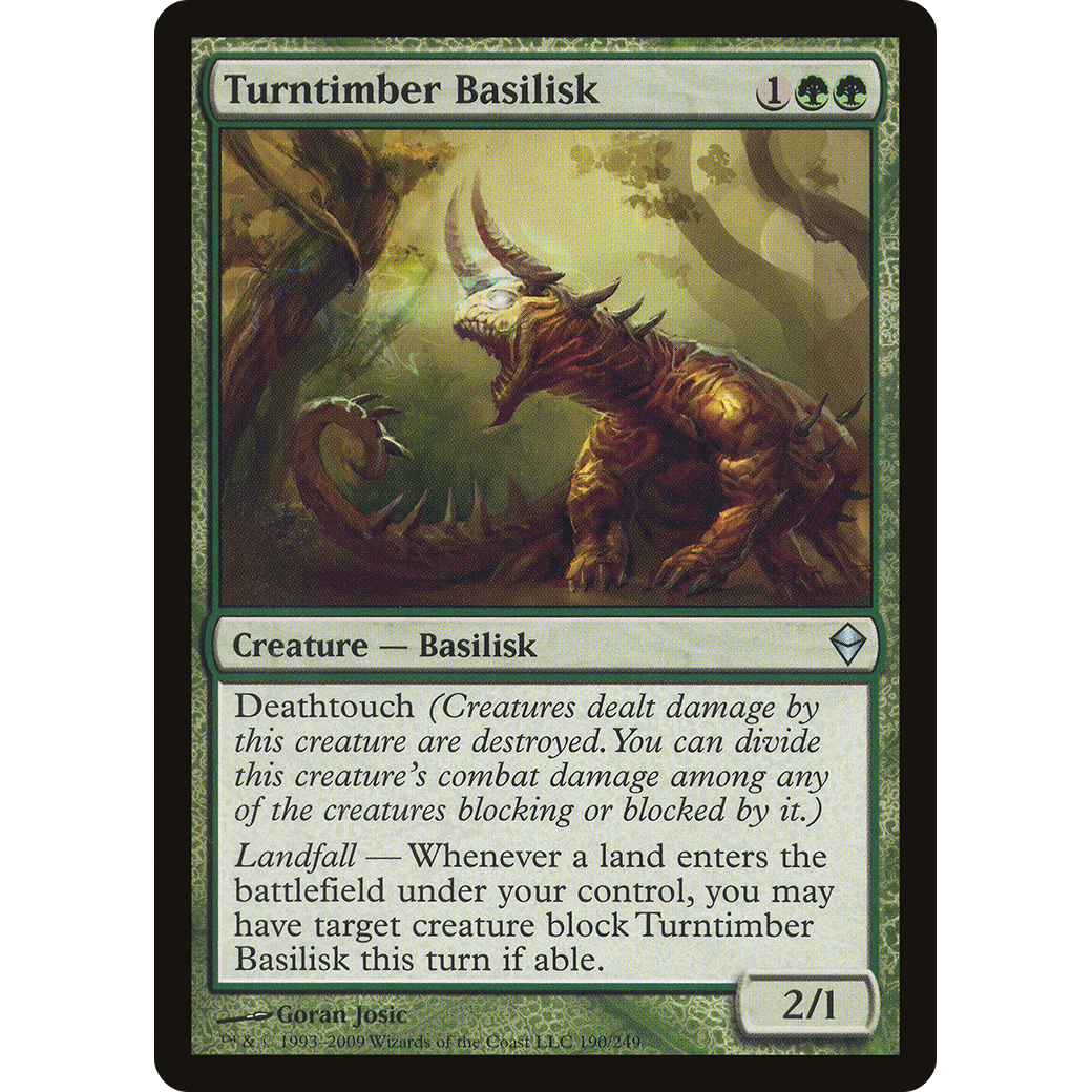 Turntimber Basilisk (ZEN-190) - Zendikar Foil