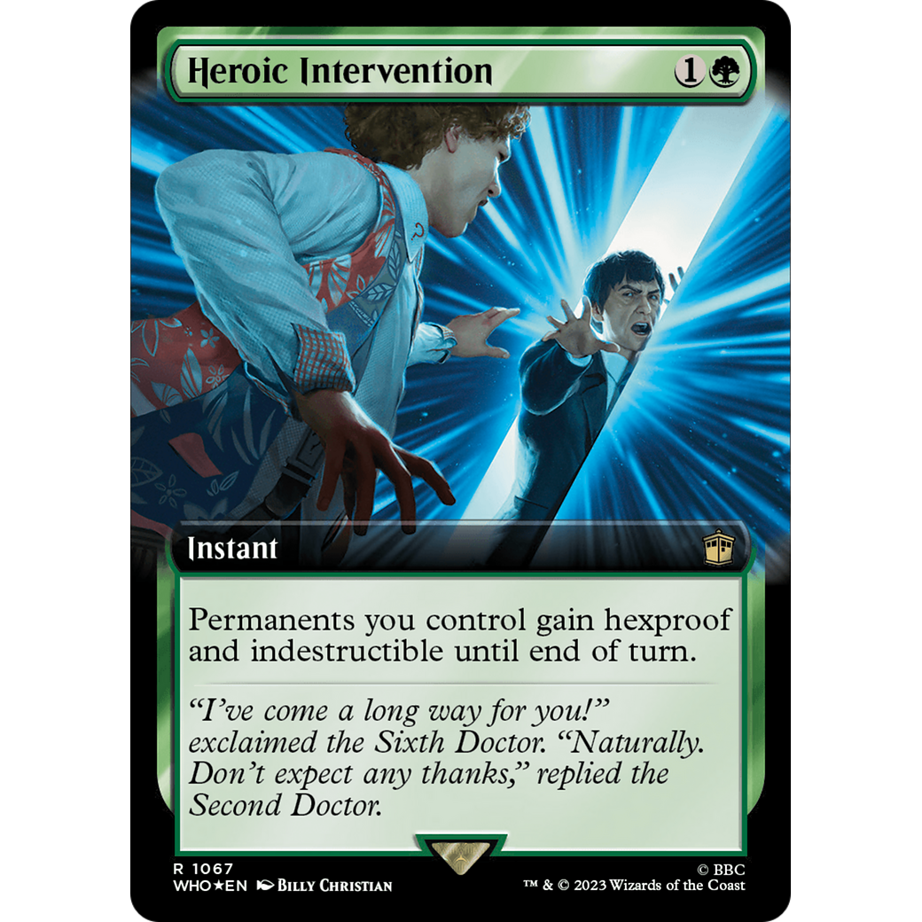 Heroic Intervention (Extended Art) (Surge Foil) (WHO-1067) - Doctor Who: (Extended Art) Foil