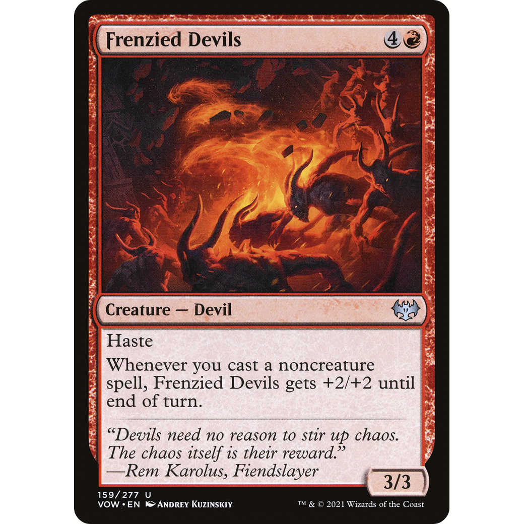 Frenzied Devils (VOW-159) - Innistrad: Crimson Vow Foil