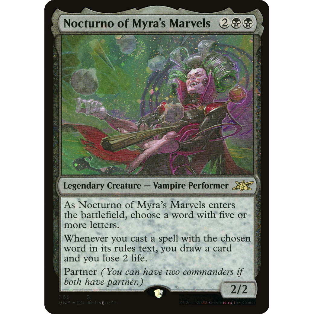 Nocturno of Myra's Marvels (Galaxy Foil) (UNF-368) - Unfinity Foil
