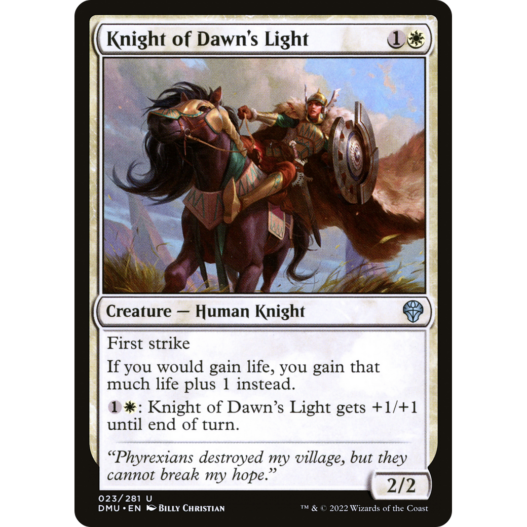 Knight of Dawn's Light (DMU-023) - Dominaria United Foil