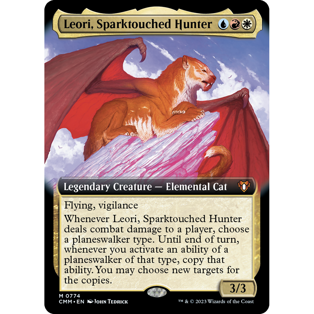 Leori, Sparktouched Hunter (CMM-774) - Commander Masters: (Extended Art) Foil