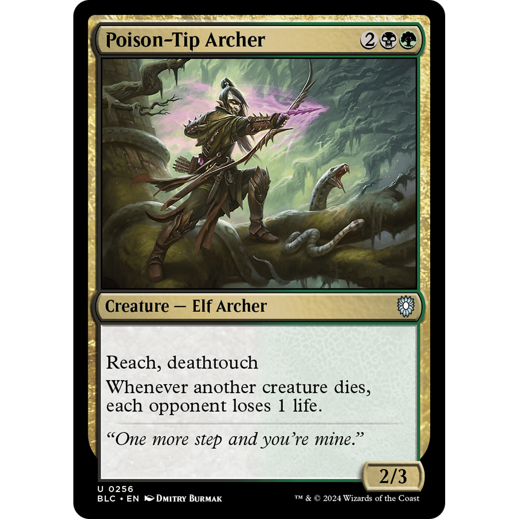 Poison-Tip Archer (BLC-256) - Bloomburrow Commander