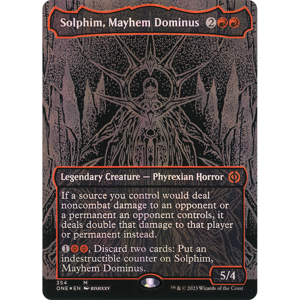 Solphim, Mayhem Dominus (ONE-354) - Phyrexia: All Will Be One (Borderless) Foil