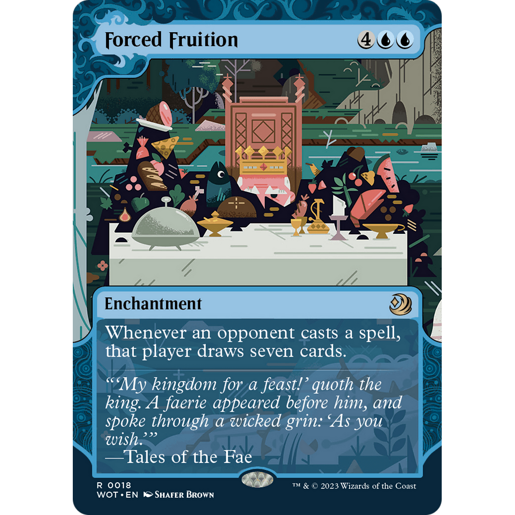 Forced Fruition (WOT-018) - Wilds of Eldraine: Enchanting Tales: (Showcase) (Borderless) Foil