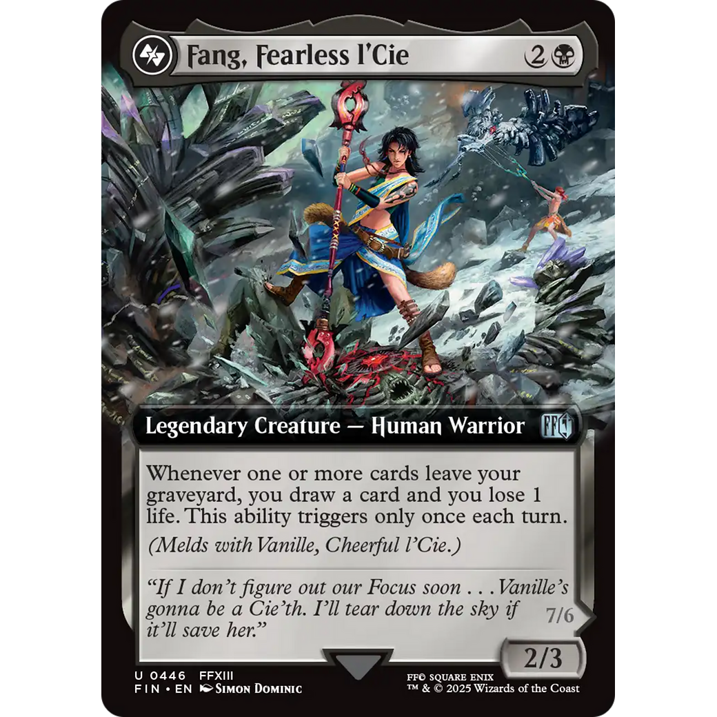 Fang, Fearless l'Cie (Extended Art) (FIN-446) - FINAL FANTASY: (Extended Art) Foil