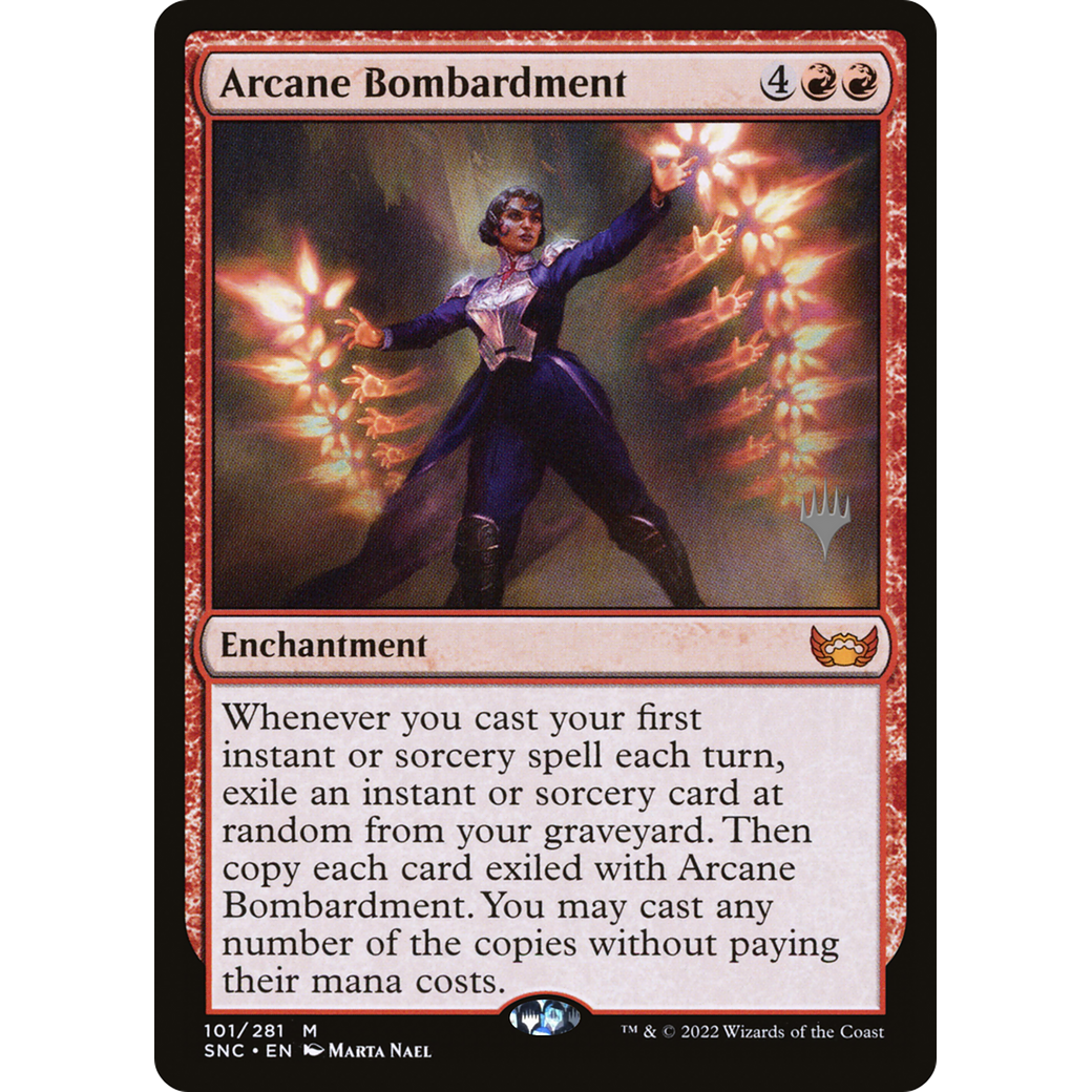 Arcane Bombardment (PPSNC-101) - Streets of New Capenna Promos Foil