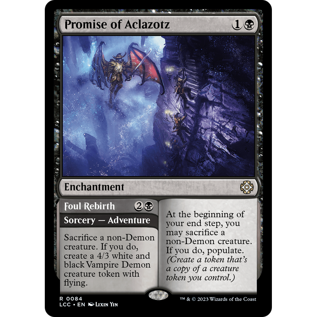 Promise of Aclazotz // Foul Rebirth (LCC-084) - The Lost Caverns of Ixalan Commander