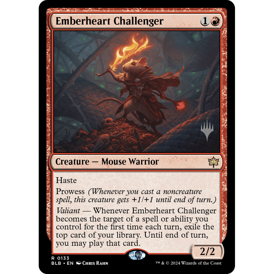Emberheart Challenger (PPBLB-133P) - Bloomburrow Promos