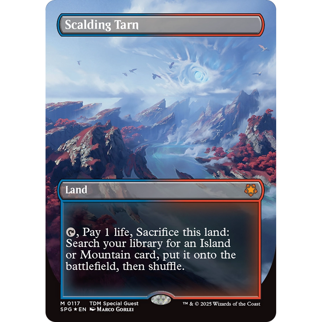 Scalding Tarn (Borderless) (Dragonscale Foil) (SPG-117) - Special Guests (Borderless) Foil